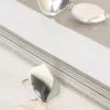 Adorne Button Top Pearl Drop Earrings | Silver
