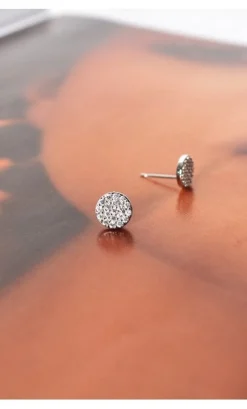 Adorne CZ Diamante Stud Earrings | Silver/Crystal