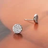 Adorne CZ Diamante Stud Earrings | Gold/Crystal
