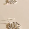Adorne Fallon Stone Drop Filigree Hook Earrings | Pink/Silver
