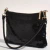 Adorne Iris Sequin Handbag | black