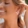 Adorne Little Daisy Stud Earrings | Pink Gold