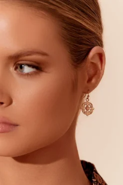 Adorne Monte Vintage Charm Hook Earrings | Gold