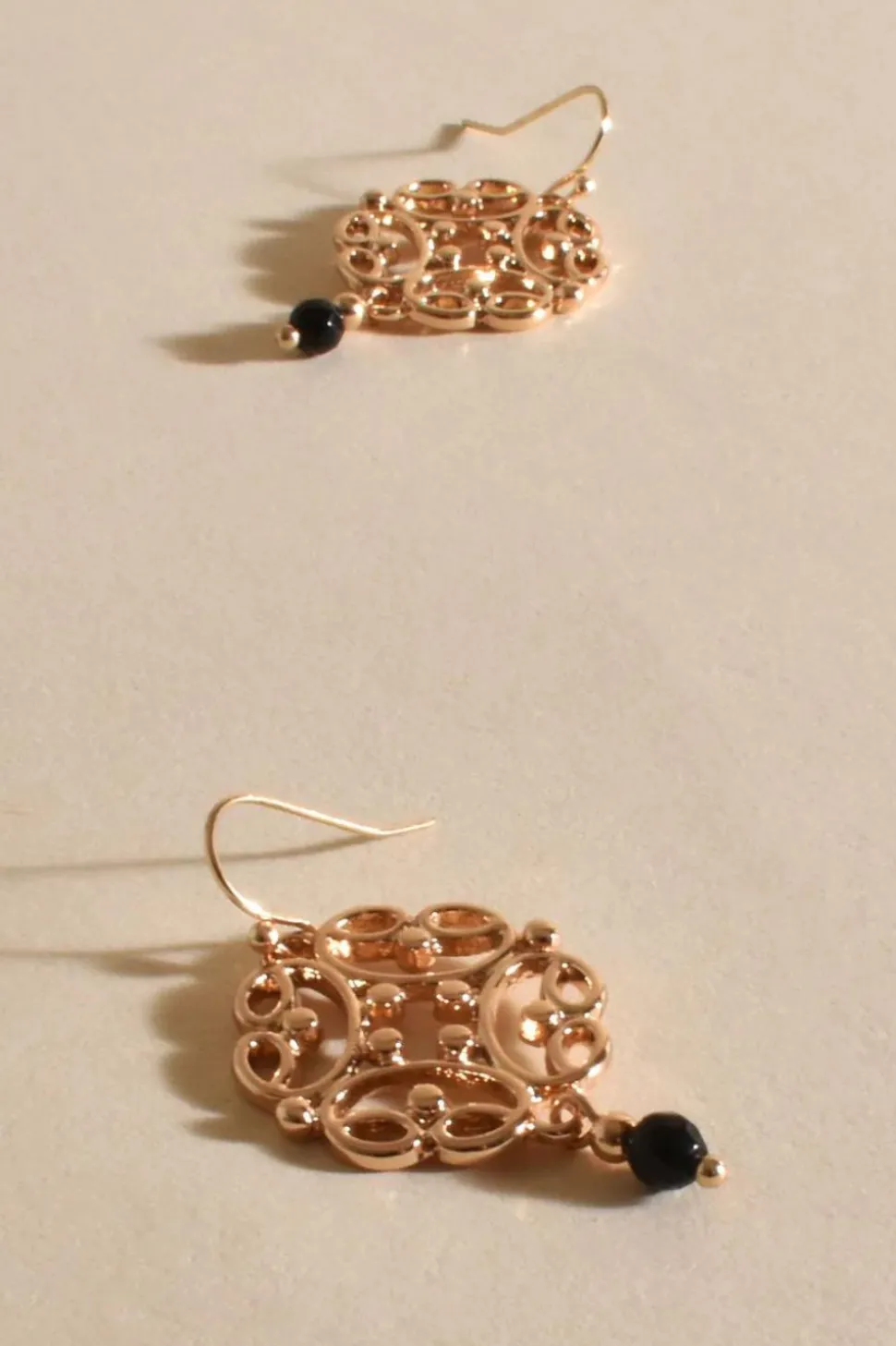 Adorne Monte Vintage Charm Hook Earrings | Gold
