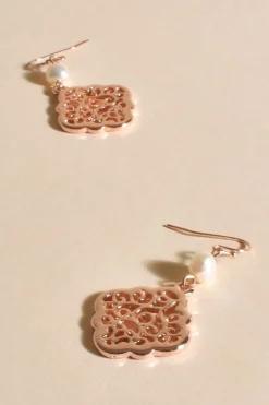 Adorne Monte Vintage Charm Hook Earrings | Gold