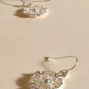 Adorne Monte Vintage Charm Hook Earrings | Silver
