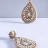 Adorne Nora Mini Teardrop Event Earrings | White Gold