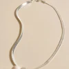 Adorne Snake Chain Pearl Drop | Silver/Cream