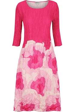 Alquema 3/4 Sleeve Smash Pocket Dress | Pink Roses