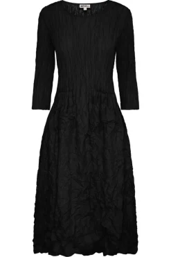 Alquema 3/4 Sleeve Smash Pocket Dress | Black