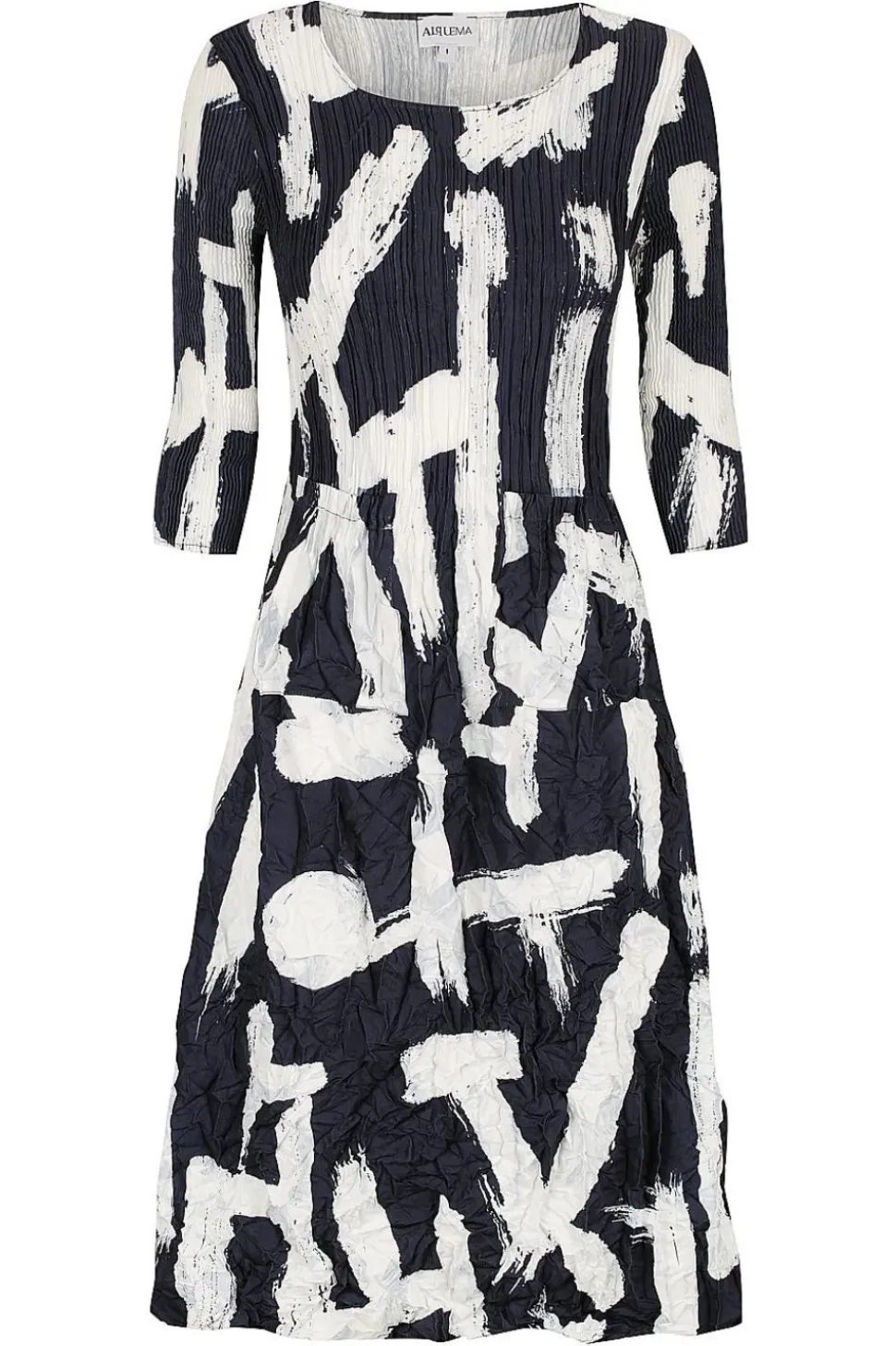 Alquema 3/4 Sleeve Smash Pocket Dress | Indigo Noise
