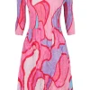 Alquema 3/4 Sleeve Smash Pocket Dress | Pink Punch
