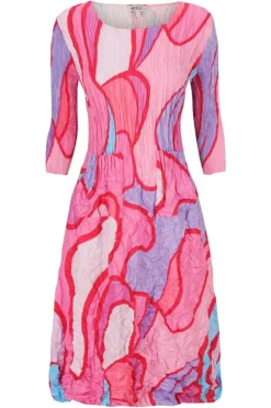 Alquema 3/4 Sleeve Smash Pocket Dress | Pink Punch