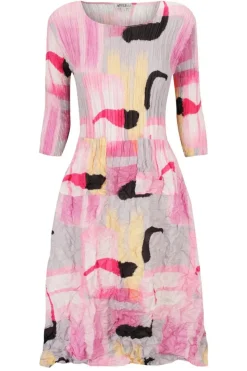 Alquema 3/4 Sleeve Smash Pocket Dress | Flamingos