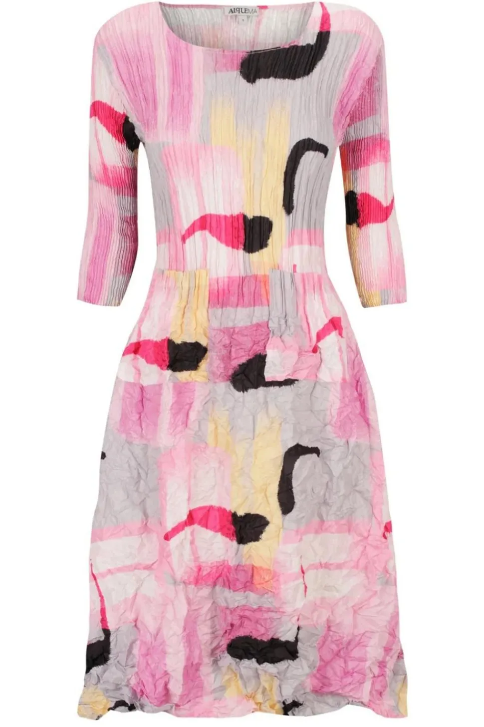 Alquema 3/4 Sleeve Smash Pocket Dress | Flamingos