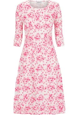 Alquema 3/4 Sleeve Smash Pocket Dress | Pink Petals