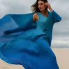 Alquema Collare Coat | Blue Bird to Dazzling Blue