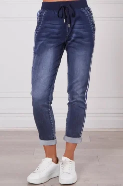 Boston Denim Jogger | Dark Blue Wash