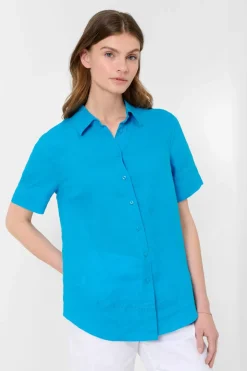 Brax Vel Blouse | Aqua