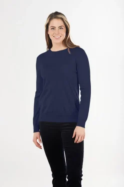 Bridge & Lord Chloe Essential Crew Neck Pullover | Navy