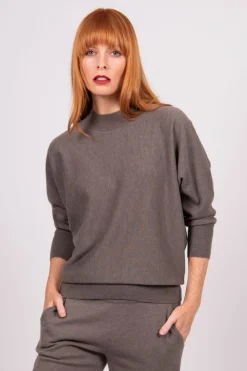 Bridge & Lord Dolman 3/4 Sleeeve Pullover | Mocha
