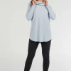 Bridge & Lord Essential Curved Hem Cowl Neck | Baby Blue