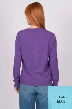 Bridge & Lord Essential Button Cardi | Tiffany Blue