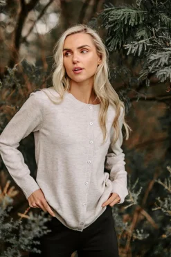 Bridge & Lord Kate Essential Button To Neck | Sustained Grey