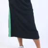 Brunch Skirt | Navy/Neon Green Tape