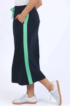 Brunch Skirt | Navy/Neon Green Tape