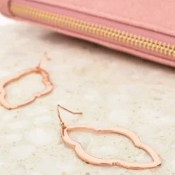 Cairo Geo Shape Hook Earrings | Rose