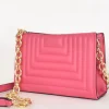 Clara Quilt Patterned Shoulder Bag | Hot Pink