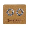 Cubic Open Flower Stud | Rose/Clear