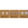 Cubic Petal Flower Stud