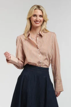 365 Days Dandy Stripe Shirt | Toffee Stripe