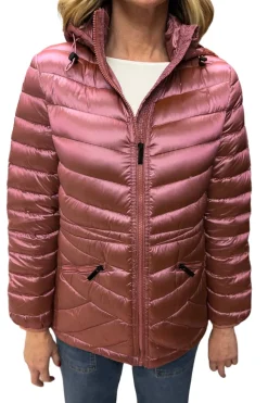 Down Filled Puffer Jacket | Rose