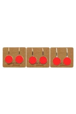 Ear Mints 9mm Enamel Hook | Orange/Silver