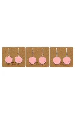 Ear Mints 9mm Enamel Hook | Ballet Pink/Gold