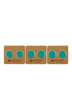 Ear Mints 9mm Enamel Stud | Sea Green/Rose Gold