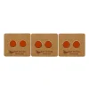 Ear Mints 7mm Round Enamel Stud | Tangerine/Silver