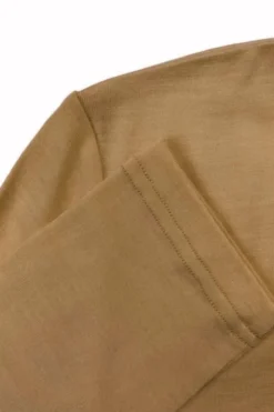 Ebony Satin Crew Neck | Sand