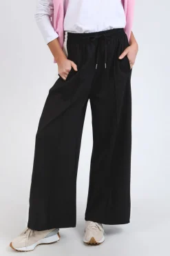 Elm Lifestyle Carmen Wide Leg Pant | Black/Marshmallow