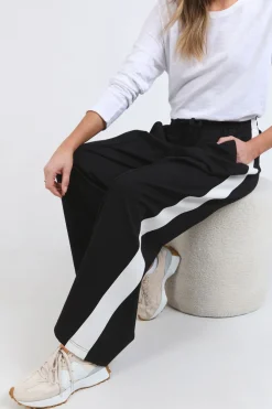Elm Lifestyle Carmen Wide Leg Pant | Black/Marshmallow