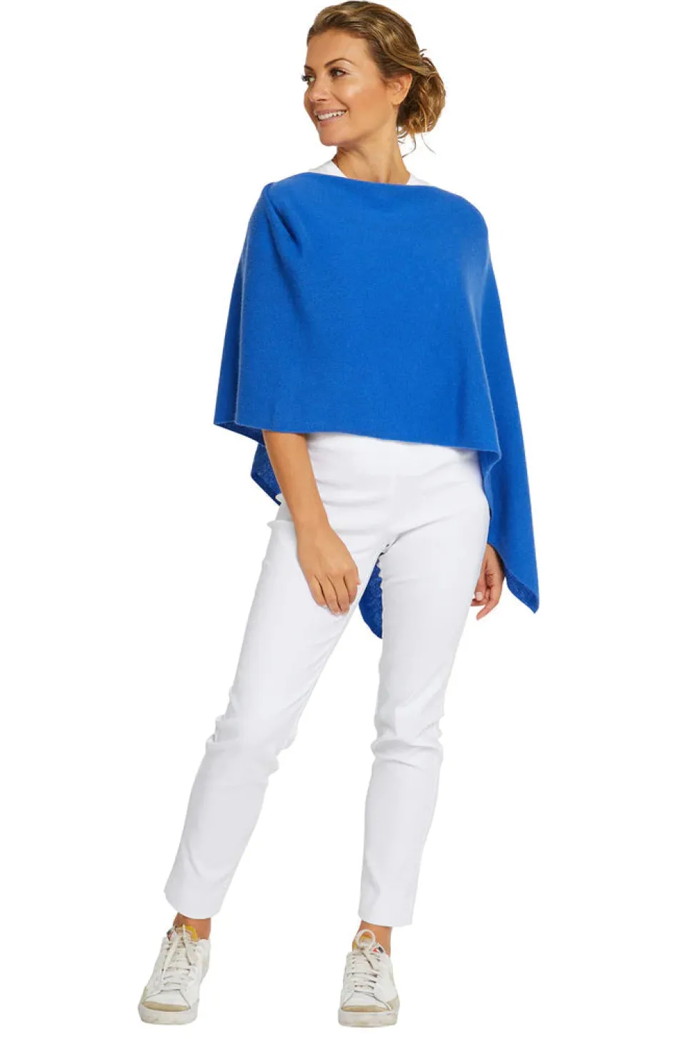 Esperance Cashmere Topper | Cruise Blue