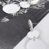 Etched Metal Trio Earrings | Silver