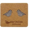 Fabienne Ear Mints Cubic Bird Stud | Silver