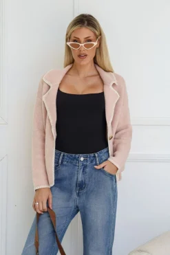 Fashion Express Blanket Stitch Jacket | Blush