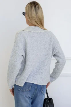 Fashion Express Blanket Stitch Jacket | Grey