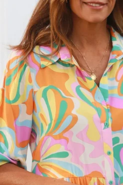 Fashion Express Brielle Midi Dress | Sorbet Swirl