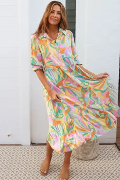 Fashion Express Brielle Midi Dress | Sorbet Swirl